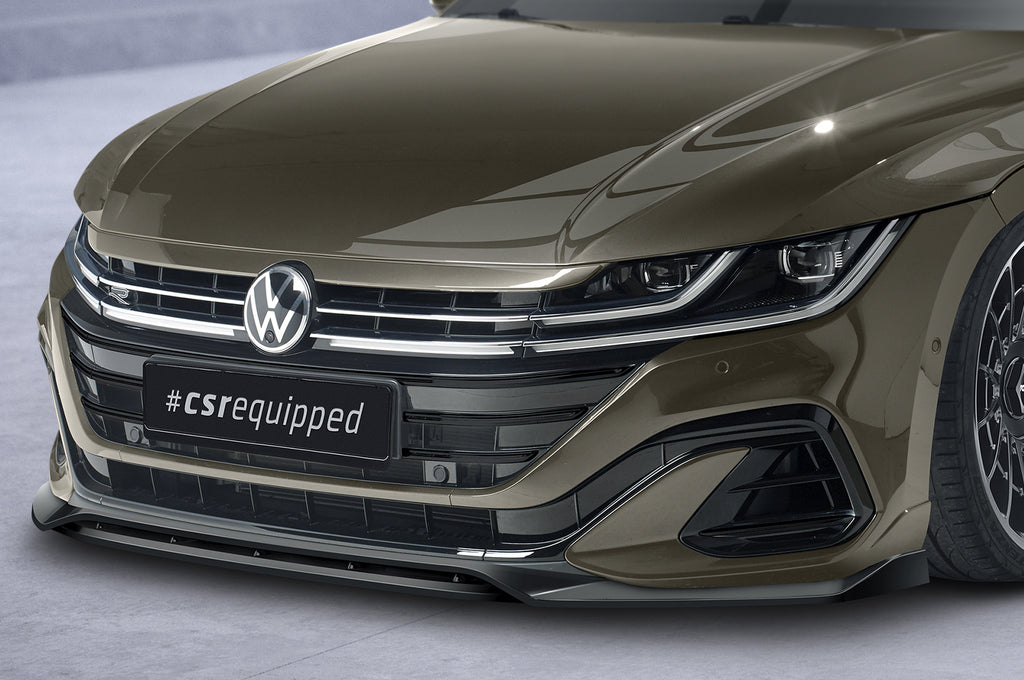 CSR Frontspoiler | Cup-Spoilerlippe mit ABE für VW Arteon CSL692-C Carbon Look Hochglanz (keine Lackierung erforderlich)