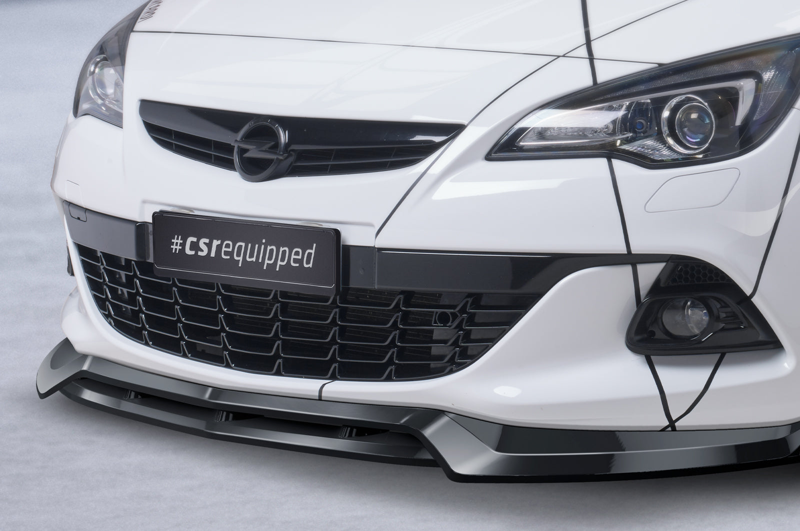 CSR Frontspoiler | Cup-Spoilerlippe mit ABE für Opel Astra J GTC CSL693-C Carbon Look Hochglanz (keine Lackierung erforderlich)