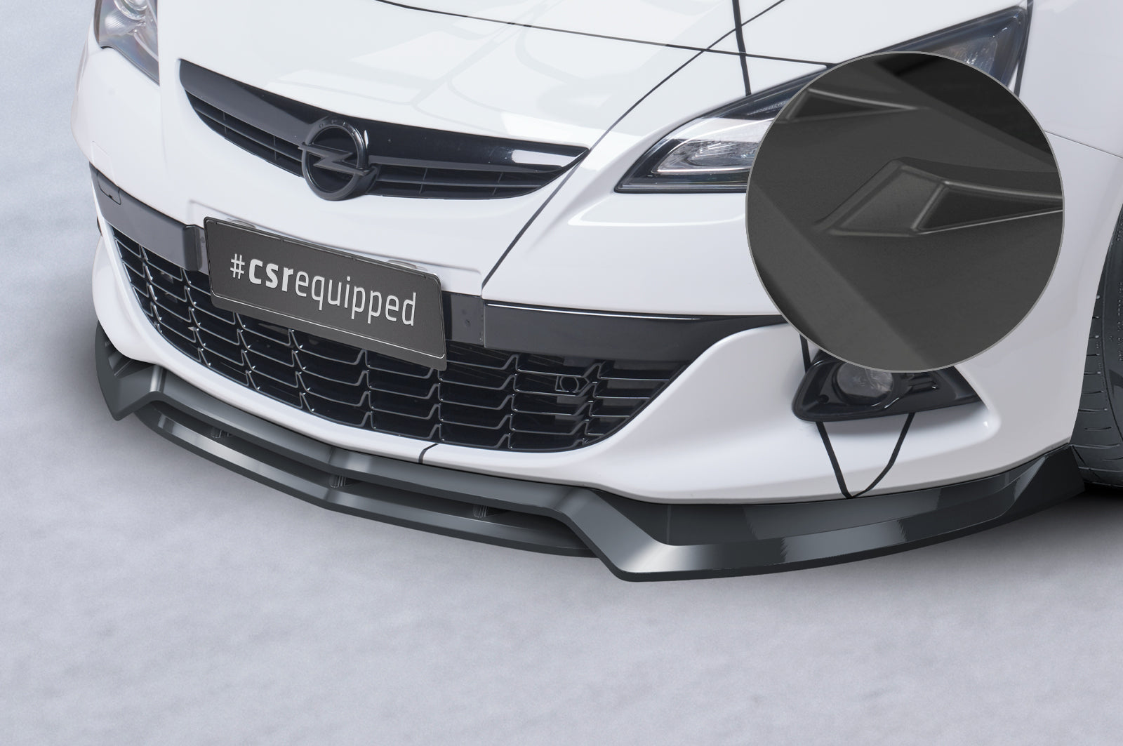 CSR Frontspoiler | Cup-Spoilerlippe mit ABE für Opel Astra J GTC CSL693-L Unlackiert roh (Lackierung erforderlich)