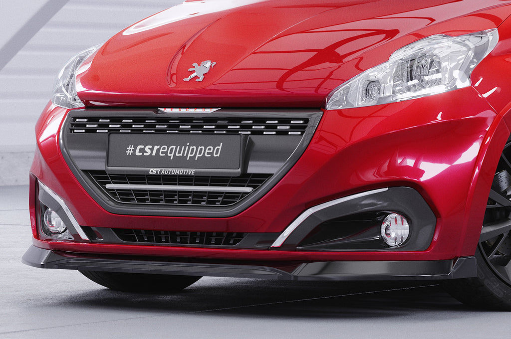 CSR Frontspoiler | Cup-Spoilerlippe mit ABE für Peugeot 208 GTi CSL694-C Carbon Look Hochglanz (keine Lackierung erforderlich)