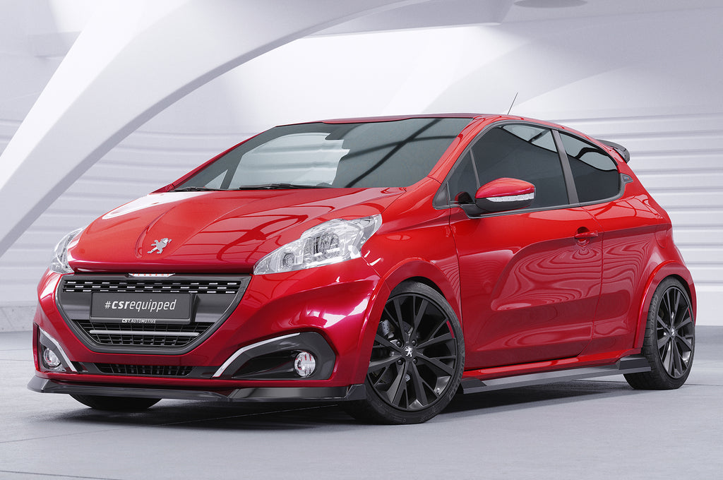 CSR Frontspoiler | Cup-Spoilerlippe mit ABE für Peugeot 208 GTi CSL694-C Carbon Look Hochglanz (keine Lackierung erforderlich)