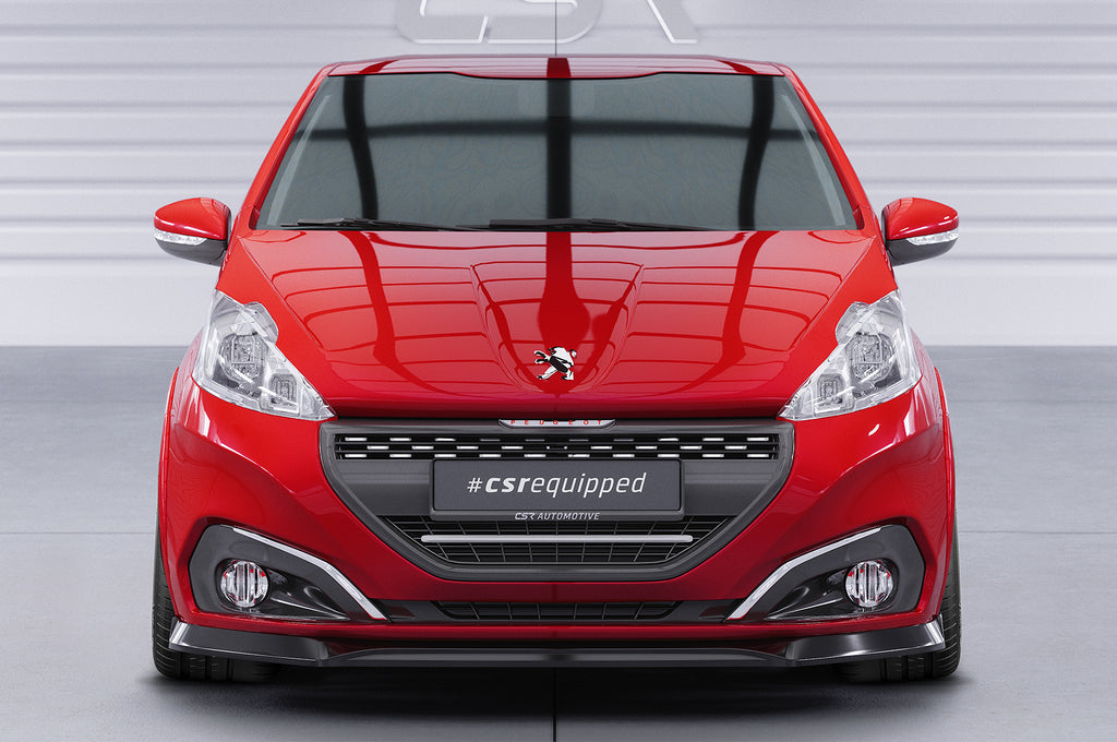 CSR Frontspoiler | Cup-Spoilerlippe mit ABE für Peugeot 208 GTi CSL694-C Carbon Look Hochglanz (keine Lackierung erforderlich)