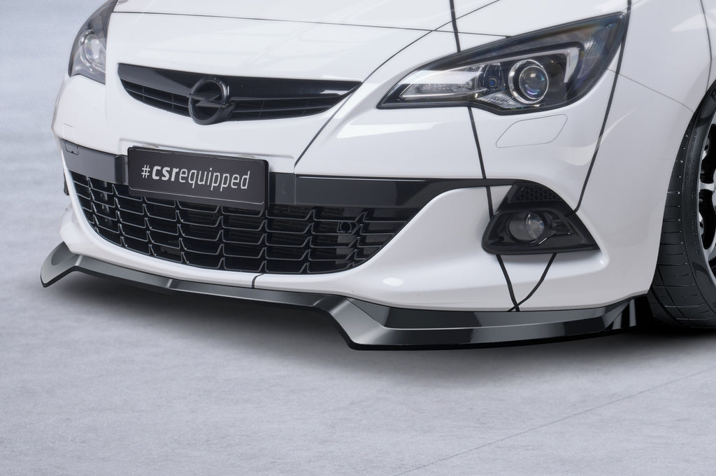 CSR Frontspoiler | Cup-Spoilerlippe mit ABE für Opel Astra J GTC CSL695-C Carbon Look Hochglanz (keine Lackierung erforderlich)