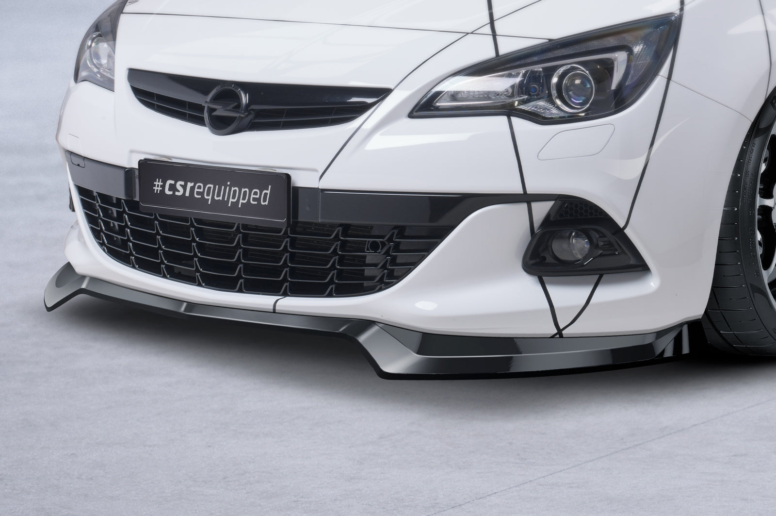 CSR Frontspoiler | Cup-Spoilerlippe mit ABE für Opel Astra J GTC CSL695-L Unlackiert roh (Lackierung erforderlich)