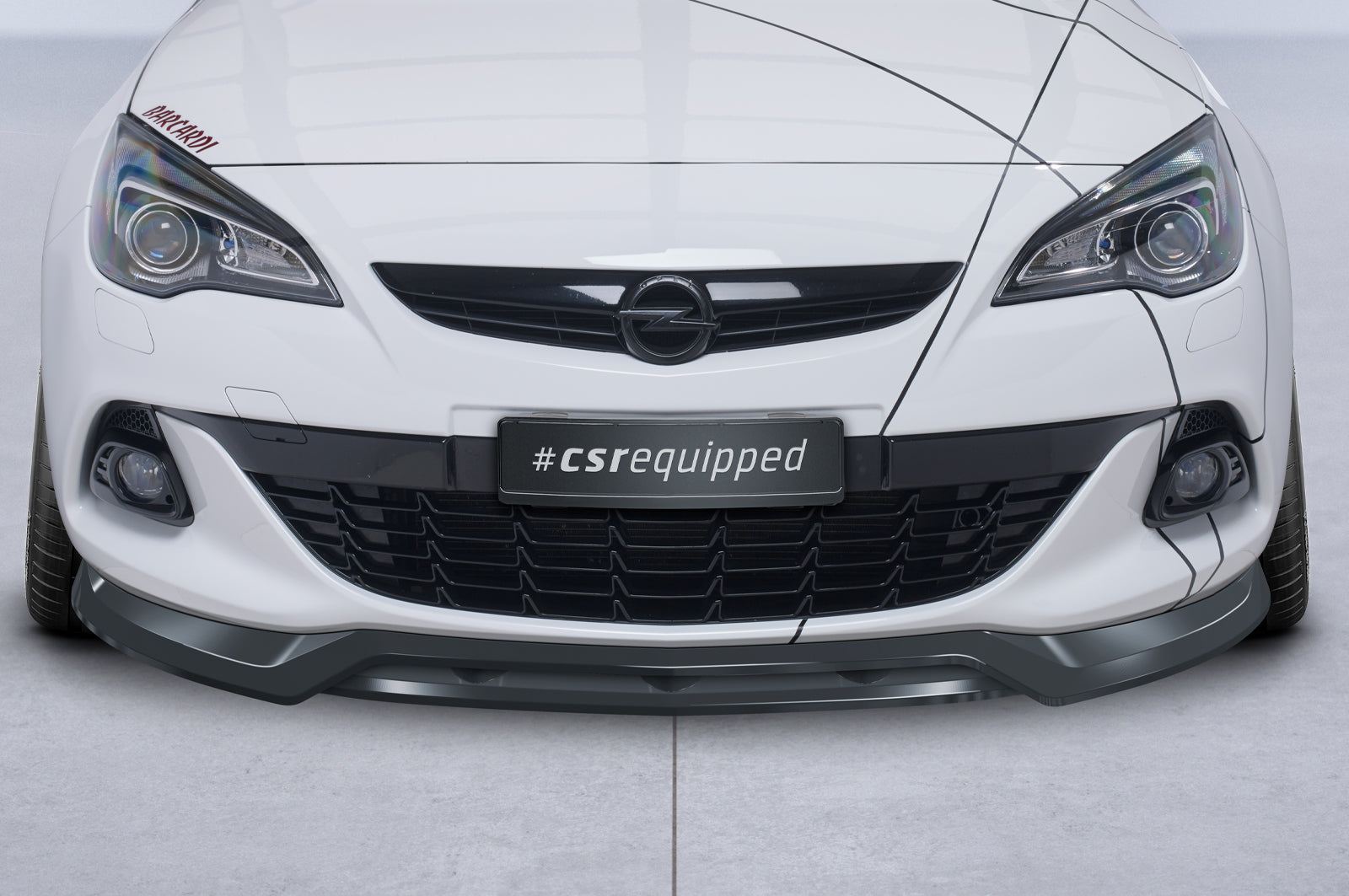 CSR Frontspoiler | Cup-Spoilerlippe mit ABE für Opel Astra J GTC CSL695-L Unlackiert roh (Lackierung erforderlich)