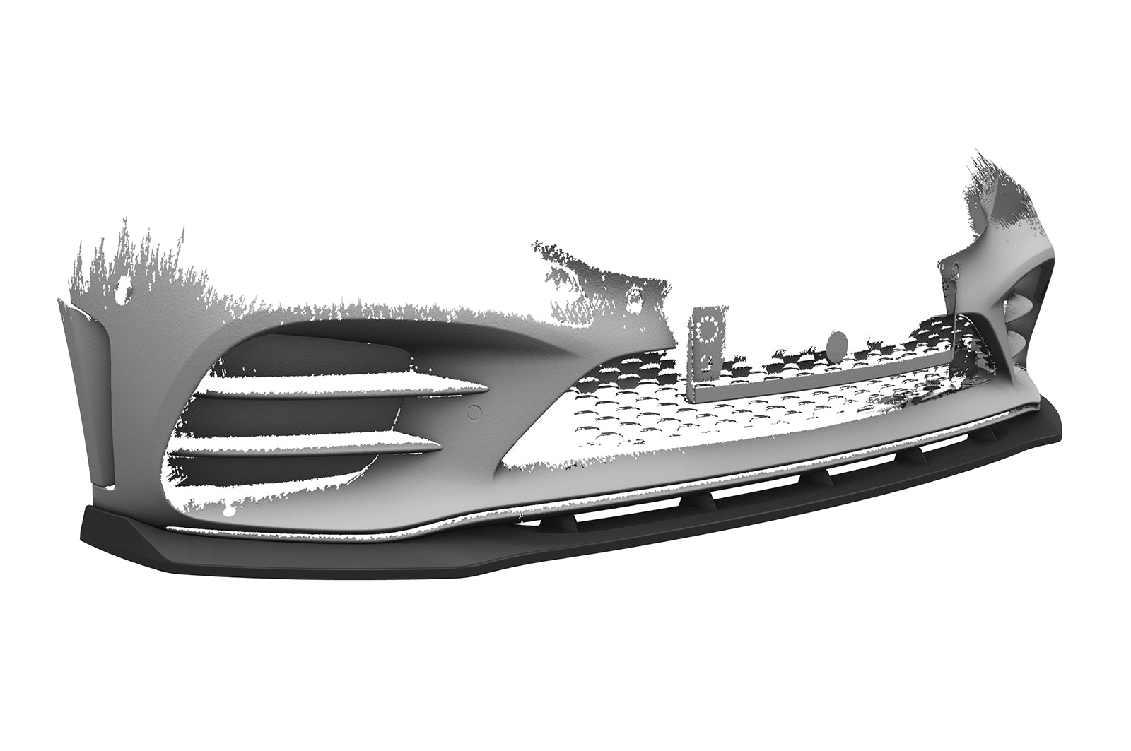 CSR Frontspoiler | Cup-Spoilerlippe mit ABE für Mercedes-Benz C-Klasse W205 AMG-Line CSL696-G Glossy schwarz Hochglanz (keine Lackierung erforderlich)