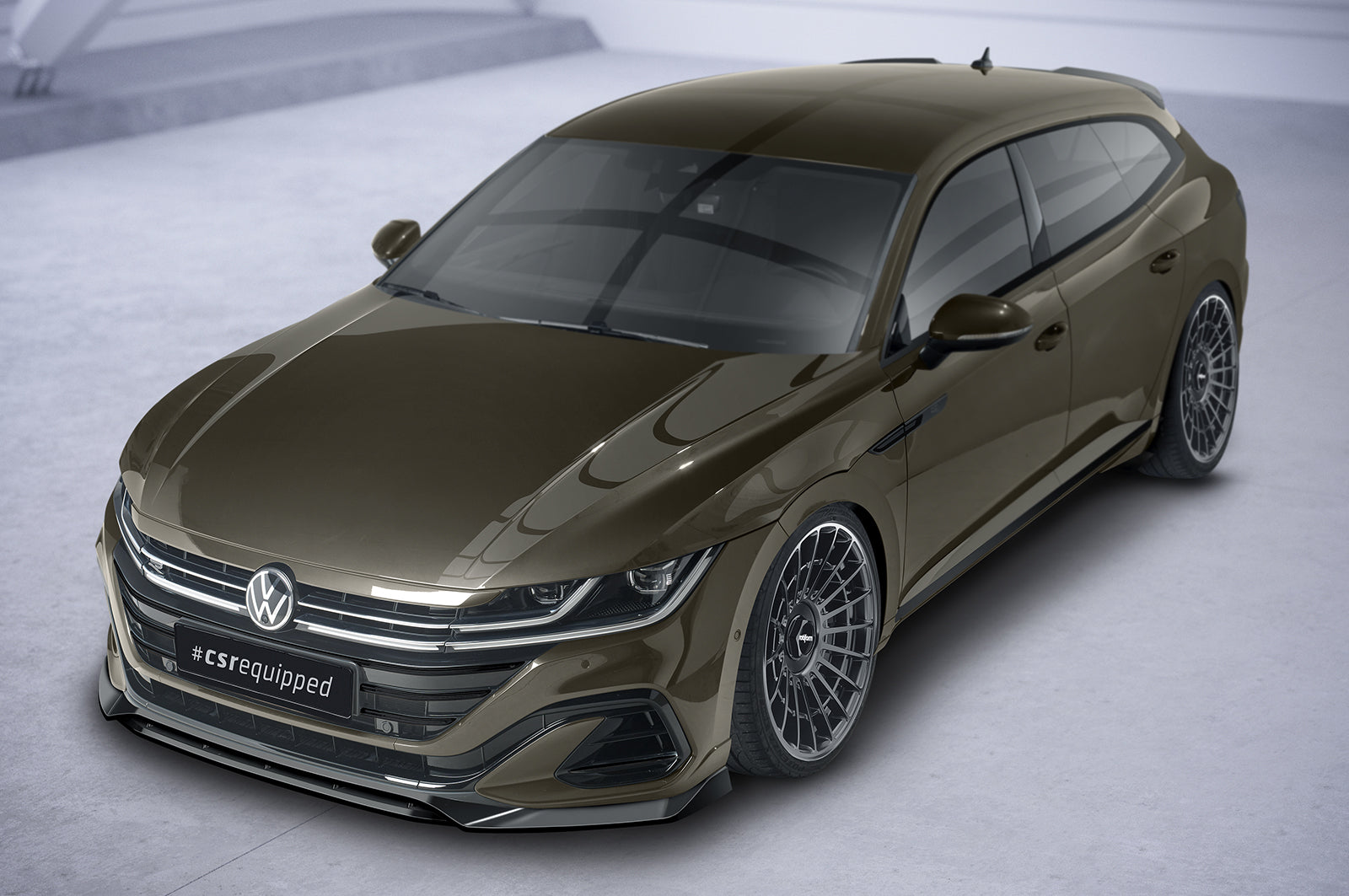 CSR Frontspoiler | Cup-Spoilerlippe mit ABE für VW Arteon R-Line CSL697-L Unlackiert roh (Lackierung erforderlich)
