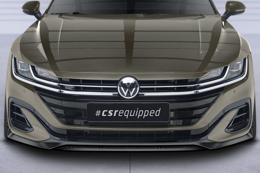 CSR Frontspoiler | Cup-Spoilerlippe mit ABE für VW Arteon R-Line CSL697-C Carbon Look Hochglanz (keine Lackierung erforderlich)