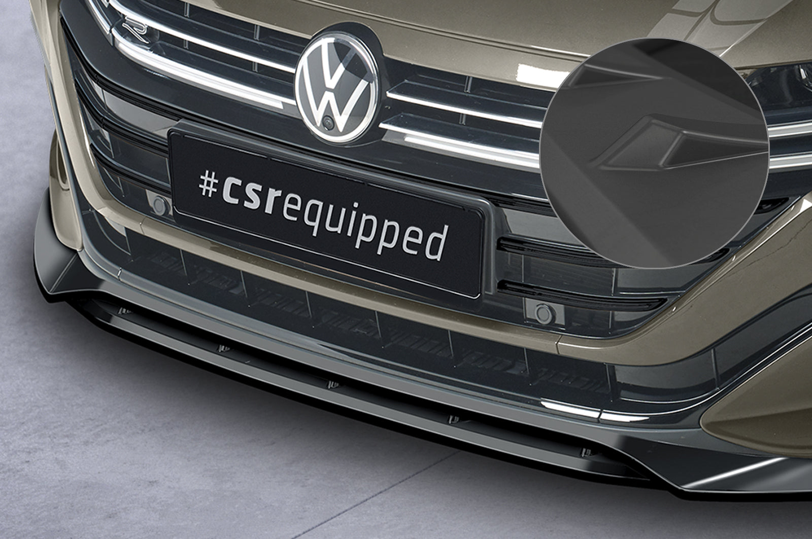 CSR Frontspoiler | Cup-Spoilerlippe mit ABE für VW Arteon R-Line CSL697-L Unlackiert roh (Lackierung erforderlich)