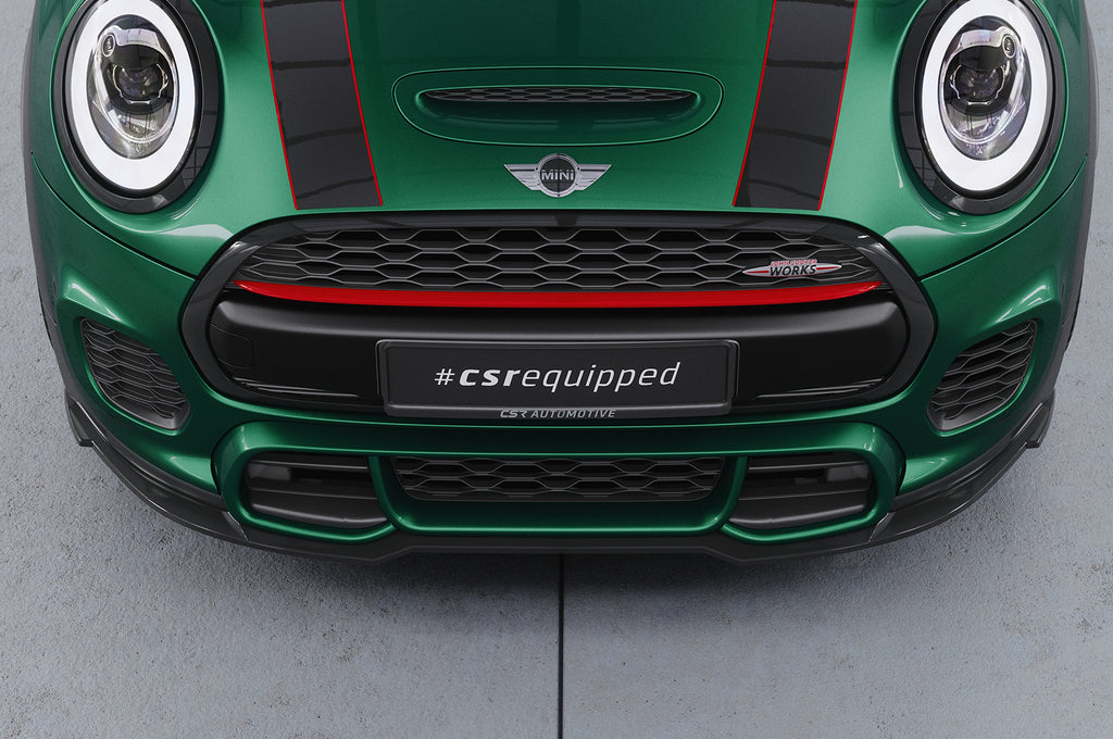 CSR Frontspoiler | Cup-Spoilerlippe mit ABE für Mini F55, F56, F57 JCW-Trim CSL700-S Strukturiert schwarz matt (keine Lackierung erforderlich)