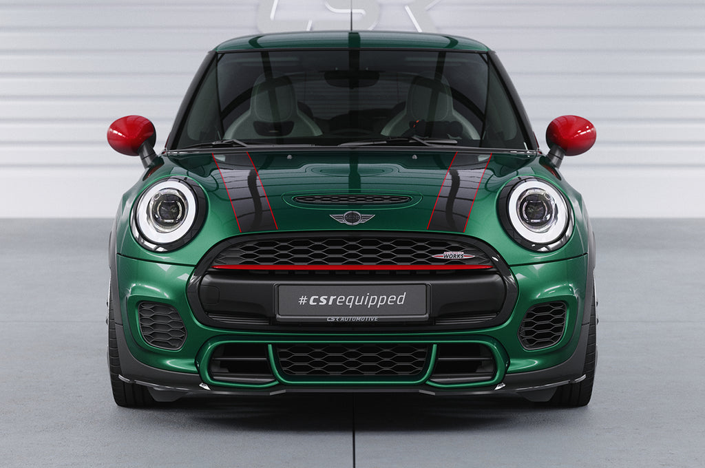 CSR Frontspoiler | Cup-Spoilerlippe mit ABE für Mini F55, F56, F57 JCW-Trim CSL700-L Unlackiert roh (Lackierung erforderlich)