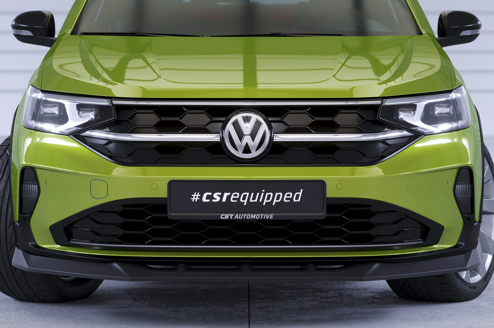 CSR Frontspoiler | Cup-Spoilerlippe mit ABE für VW Taigo (Typ CS) CSL703-C Carbon Look Hochglanz (keine Lackierung erforderlich)