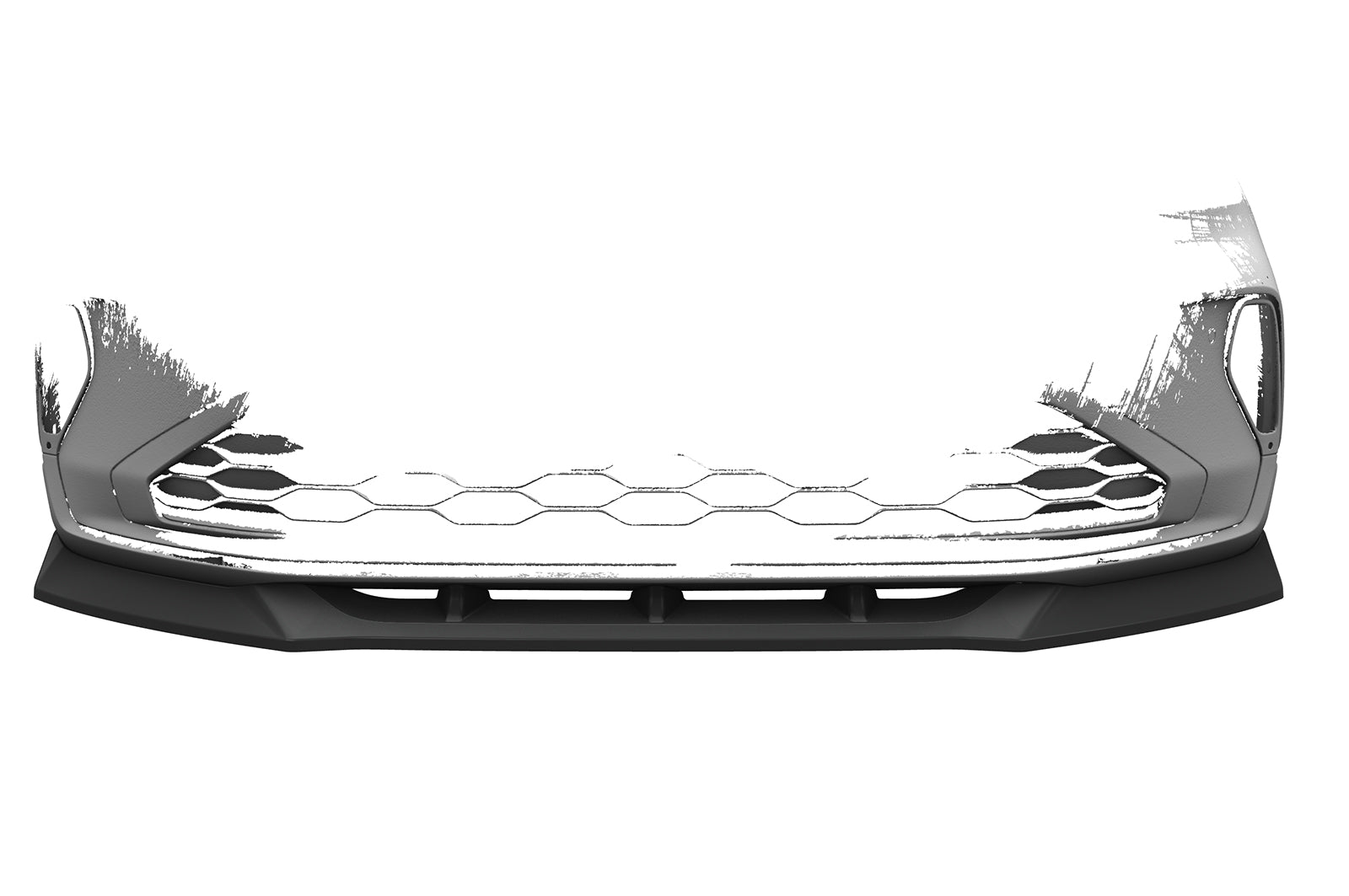 CSR Frontspoiler | Cup-Spoilerlippe mit ABE für VW Taigo (Typ CS) CSL703-L Unlackiert roh (Lackierung erforderlich)