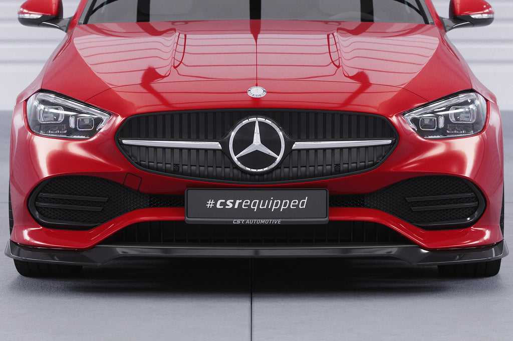 CSR Frontspoiler | Cup-Spoilerlippe mit ABE für Mercedes-Benz C-Klasse W206 / S206 CSL704-C Carbon Look Hochglanz (keine Lackierung erforderlich)