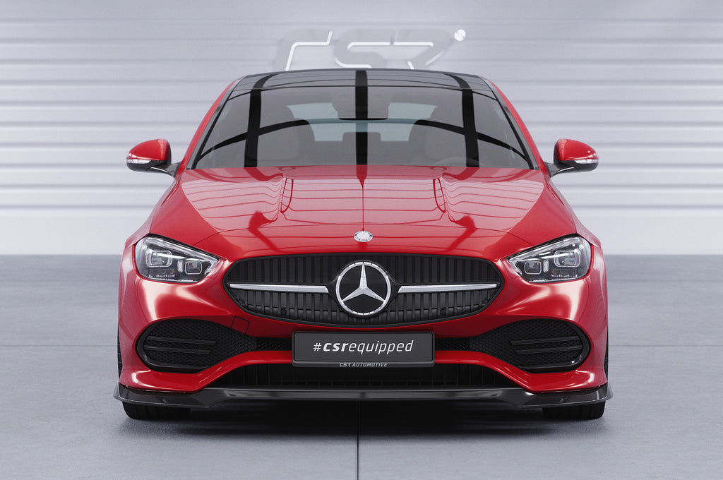 CSR Frontspoiler | Cup-Spoilerlippe mit ABE für Mercedes-Benz C-Klasse W206 / S206 CSL704-C Carbon Look Hochglanz (keine Lackierung erforderlich)