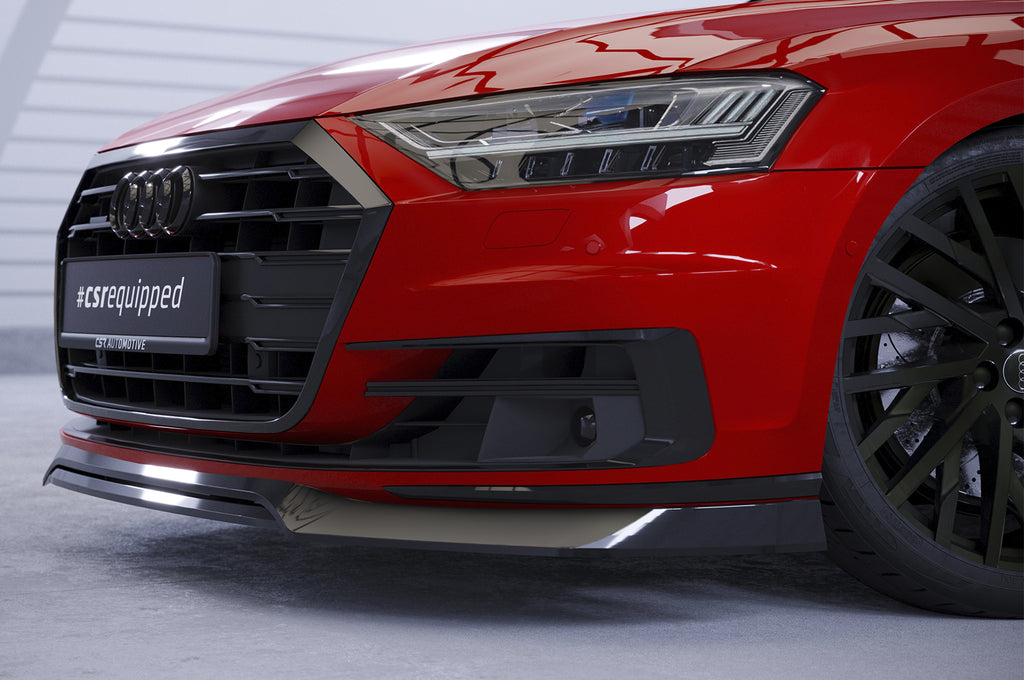 CSR Frontspoiler | Cup-Spoilerlippe mit ABE für Audi A8 (D5) CSL705-S Strukturiert schwarz matt (keine Lackierung erforderlich)