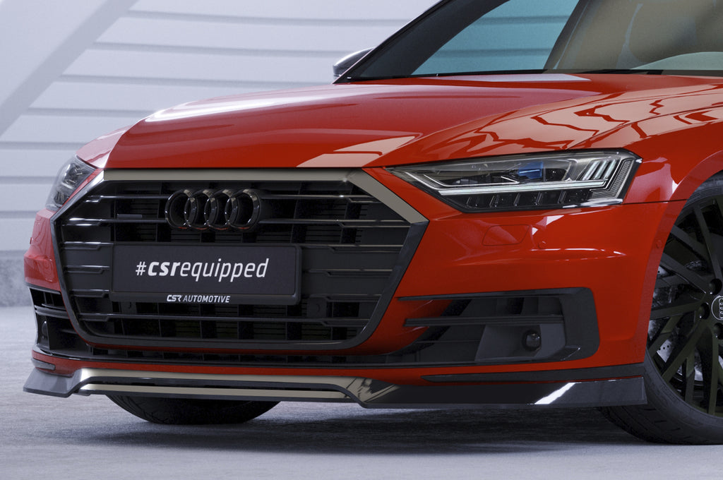 CSR Frontspoiler | Cup-Spoilerlippe mit ABE für Audi A8 (D5) CSL705-G Glossy schwarz Hochglanz (keine Lackierung erforderlich)