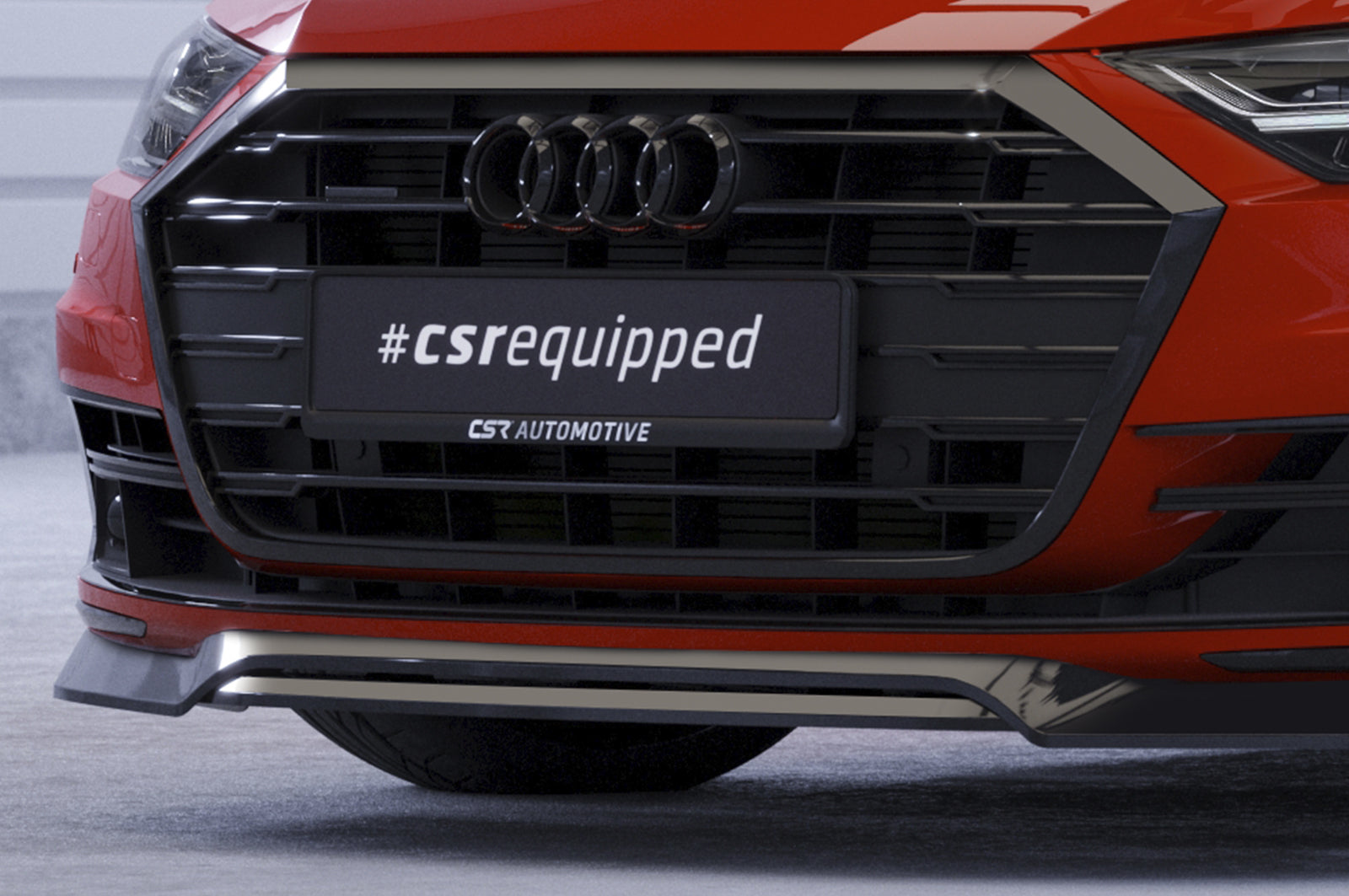 CSR Frontspoiler | Cup-Spoilerlippe mit ABE für Audi A8 (D5) CSL706-C Carbon Look Hochglanz (keine Lackierung erforderlich)