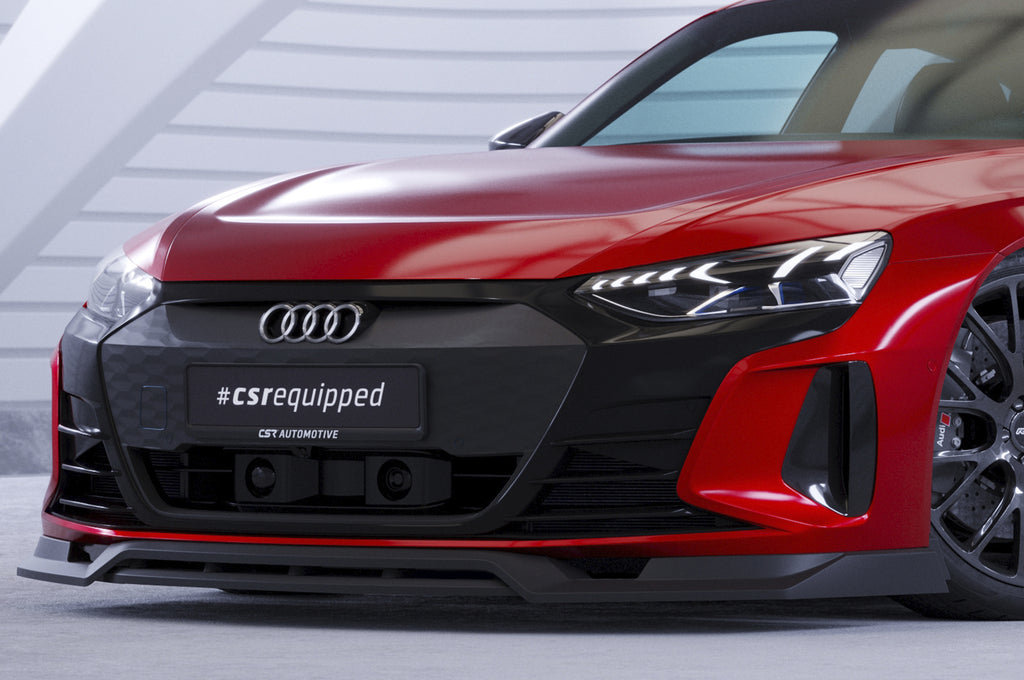 CSR Frontspoiler | Cup-Spoilerlippe mit ABE für Audi e-tron GT CSL707-G Glossy schwarz Hochglanz (keine Lackierung erforderlich)