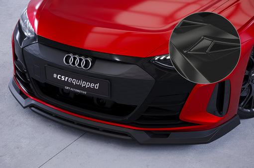 CSR Frontspoiler | Cup-Spoilerlippe mit ABE für Audi e-tron GT CSL707-G Glossy schwarz Hochglanz (keine Lackierung erforderlich)