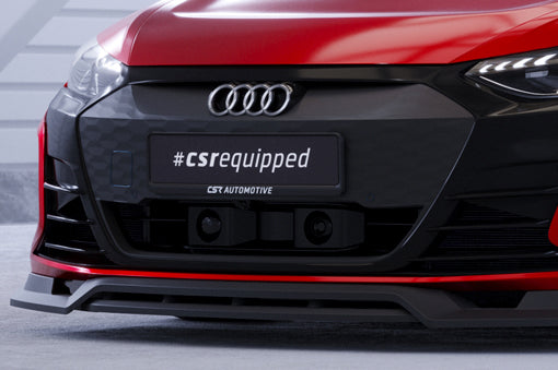 CSR Frontspoiler | Cup-Spoilerlippe mit ABE für Audi e-tron GT CSL708-S Strukturiert schwarz matt (keine Lackierung erforderlich)