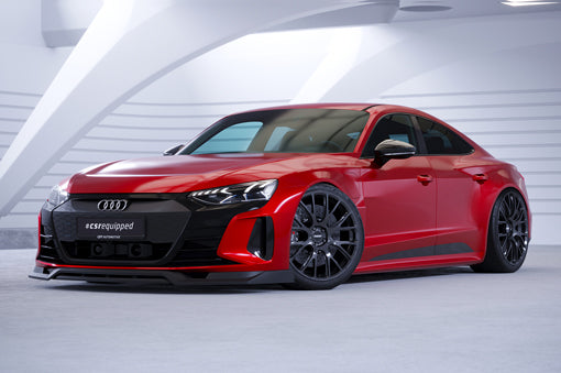 CSR Frontspoiler | Cup-Spoilerlippe mit ABE für Audi e-tron GT CSL708-S Strukturiert schwarz matt (keine Lackierung erforderlich)
