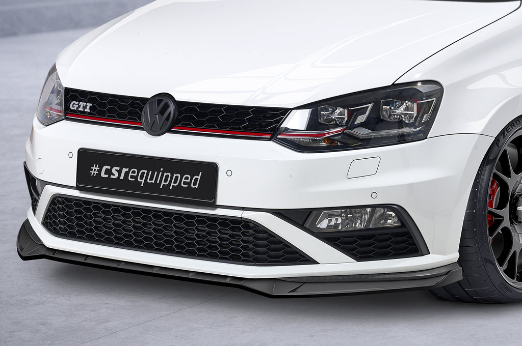 CSR Frontspoiler | Cup-Spoilerlippe mit ABE für VW Polo 5 (Typ 6C) GTI CSL709-G Glossy schwarz Hochglanz (keine Lackierung erforderlich)