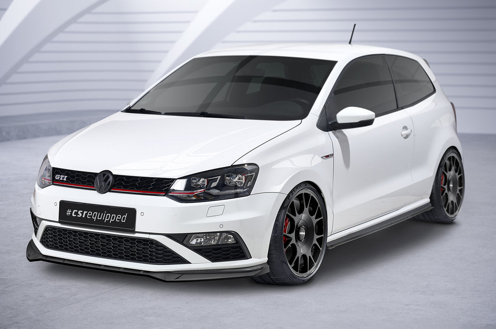 CSR Frontspoiler | Cup-Spoilerlippe mit ABE für VW Polo 5 (Typ 6C) GTI CSL709-G Glossy schwarz Hochglanz (keine Lackierung erforderlich)