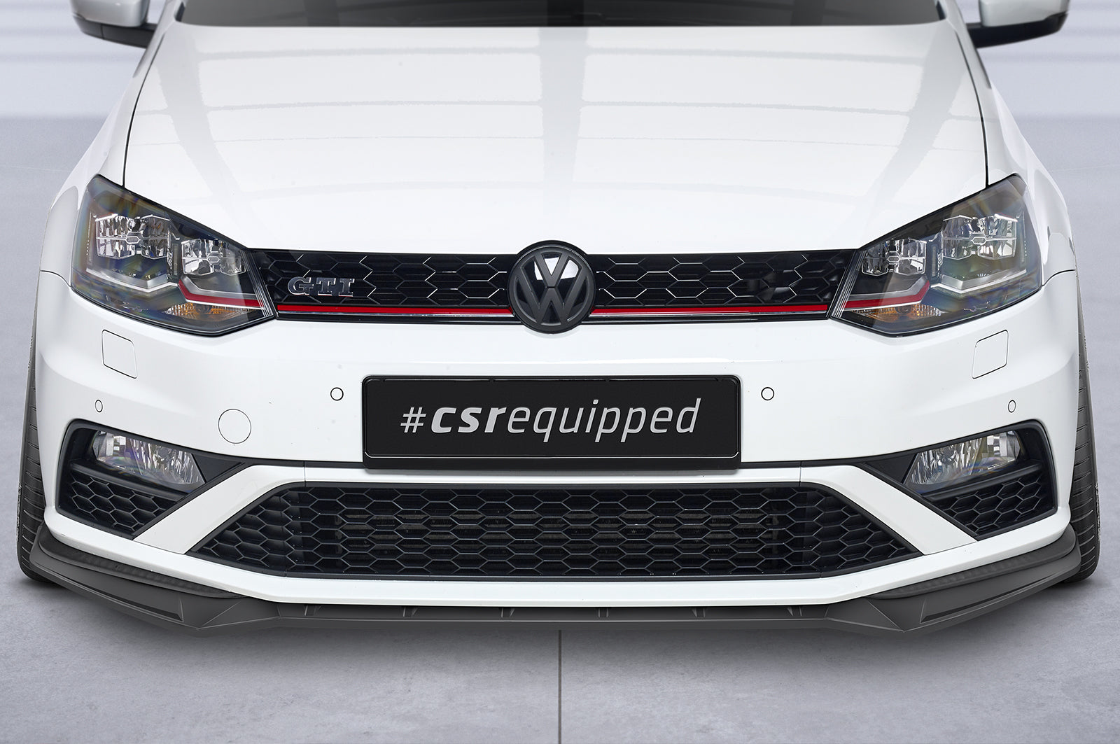CSR Frontspoiler | Cup-Spoilerlippe mit ABE für VW Polo 5 (Typ 6C) GTI CSL709-G Glossy schwarz Hochglanz (keine Lackierung erforderlich)