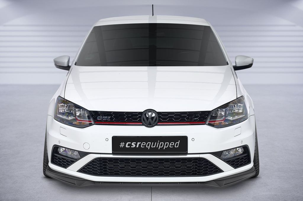 CSR Frontspoiler | Cup-Spoilerlippe mit ABE für VW Polo 5 (Typ 6C) GTI CSL709-G Glossy schwarz Hochglanz (keine Lackierung erforderlich)