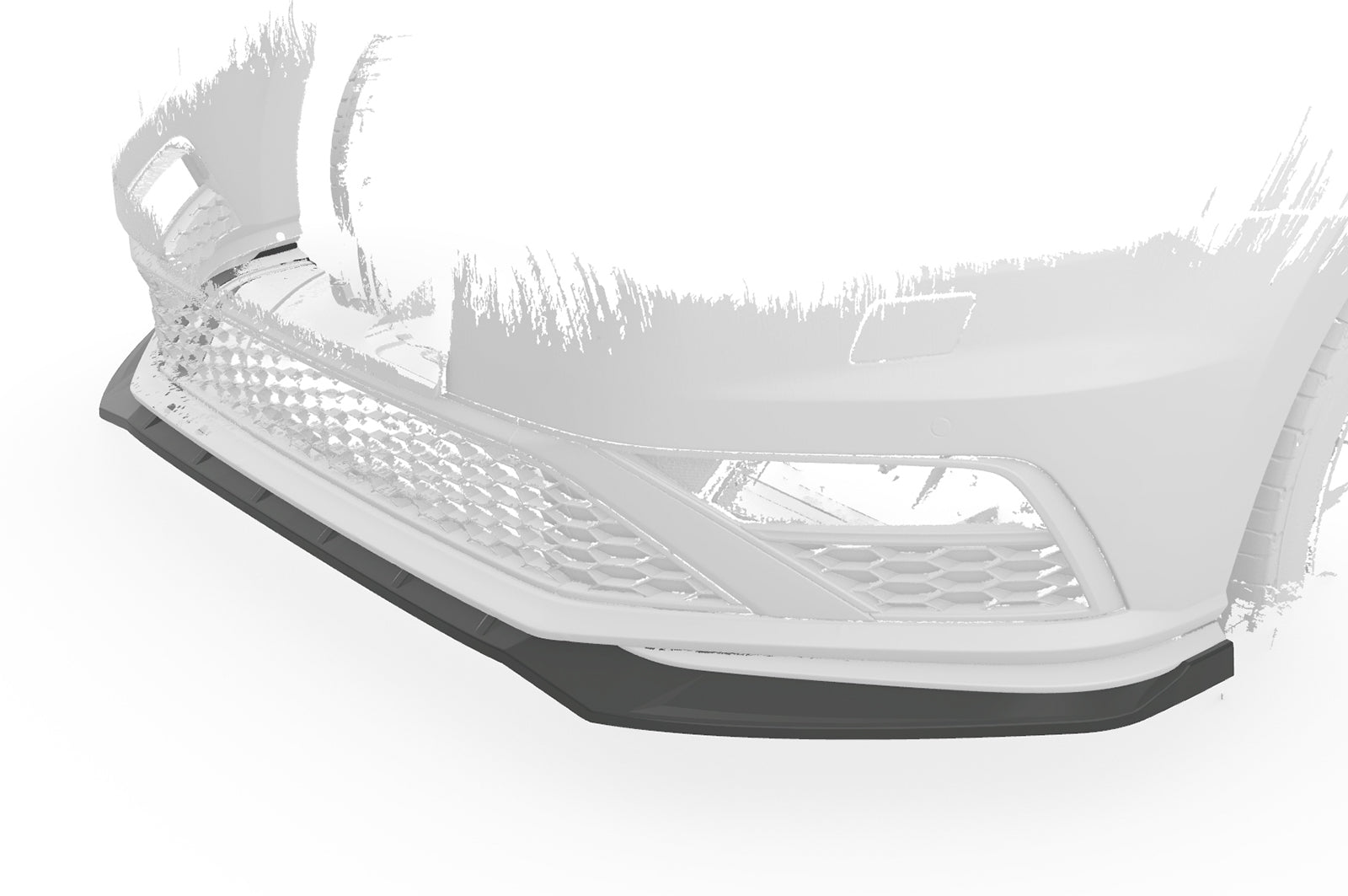 CSR Frontspoiler | Cup-Spoilerlippe mit ABE für VW Polo 5 (Typ 6C) GTI CSL709-G Glossy schwarz Hochglanz (keine Lackierung erforderlich)