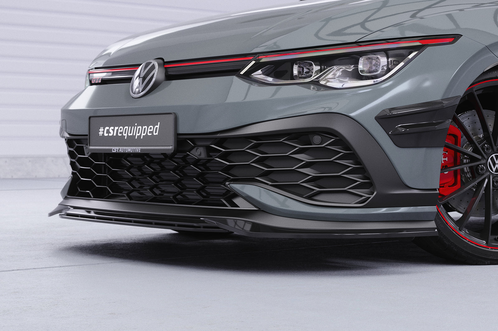 CSR Frontspoiler | Cup-Spoilerlippe mit ABE für VW Golf 8 (Typ CD) GTI Clubsport CSL711-L Unlackiert roh (Lackierung erforderlich)