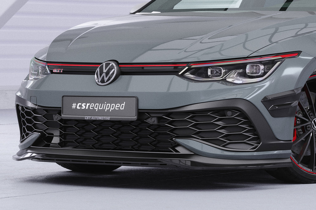 CSR Frontspoiler | Cup-Spoilerlippe mit ABE für VW Golf 8 (Typ CD) GTI Clubsport CSL711-L Unlackiert roh (Lackierung erforderlich)