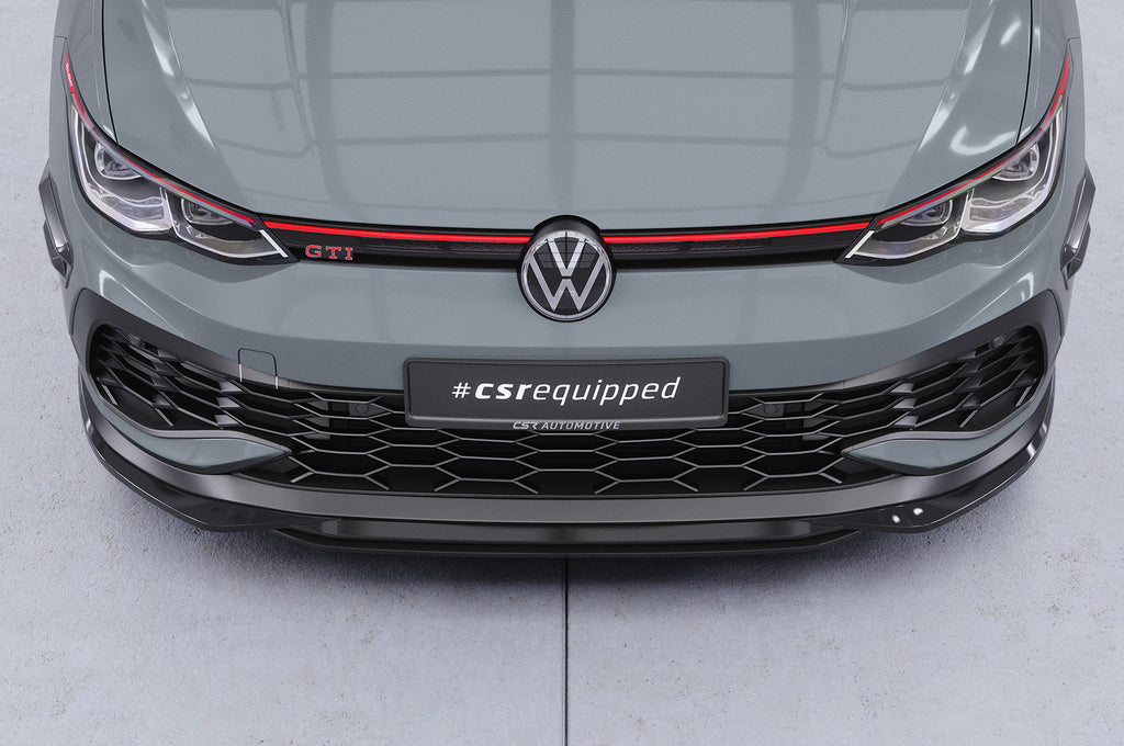 CSR Frontspoiler | Cup-Spoilerlippe mit ABE für VW Golf 8 (Typ CD) GTI Clubsport CSL711-L Unlackiert roh (Lackierung erforderlich)