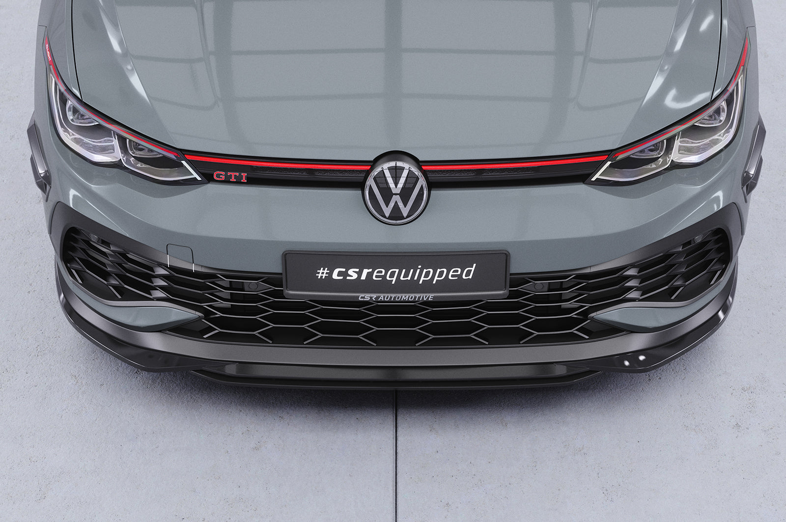 CSR Frontspoiler | Cup-Spoilerlippe mit ABE für VW Golf 8 (Typ CD) GTI Clubsport CSL711-L Unlackiert roh (Lackierung erforderlich)