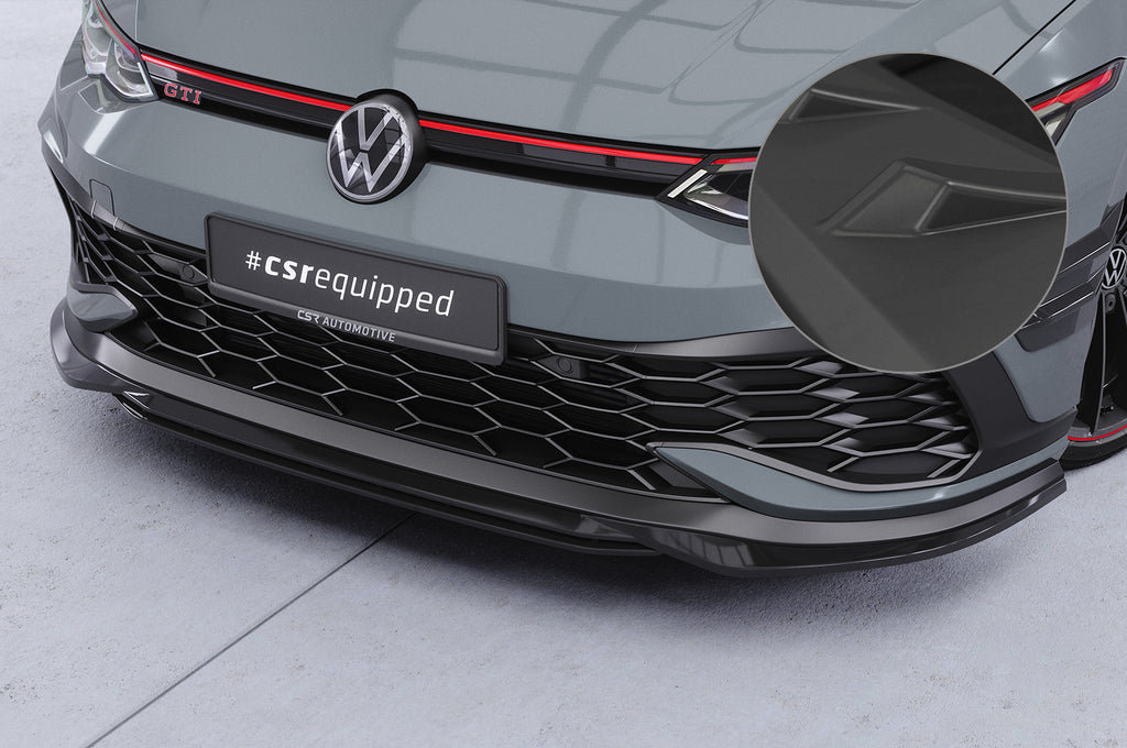 CSR Frontspoiler | Cup-Spoilerlippe mit ABE für VW Golf 8 (Typ CD) GTI Clubsport CSL711-L Unlackiert roh (Lackierung erforderlich)
