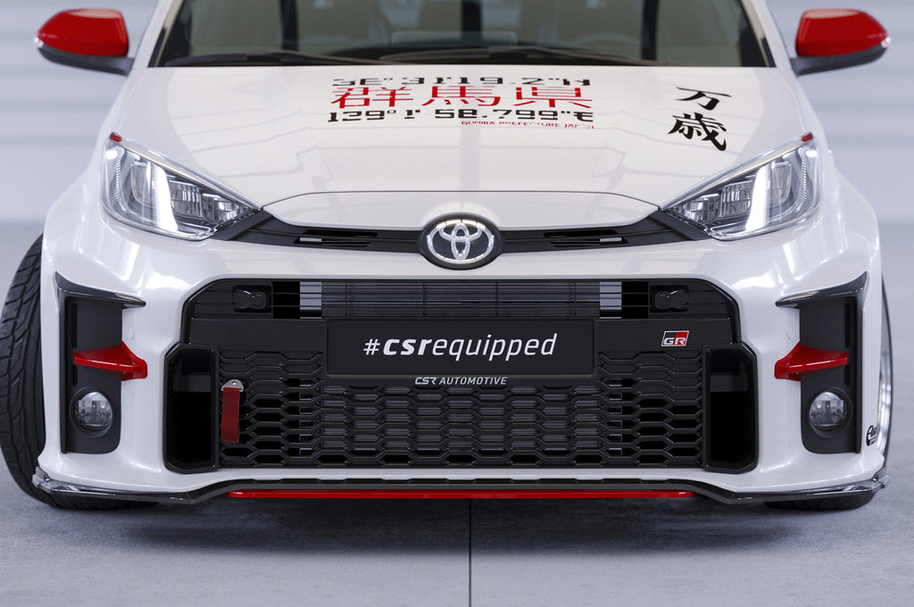 CSR Frontspoiler | Cup-Spoilerlippe mit ABE für Toyota GR Yaris (XP21) CSL713-G Glossy schwarz Hochglanz (keine Lackierung erforderlich)