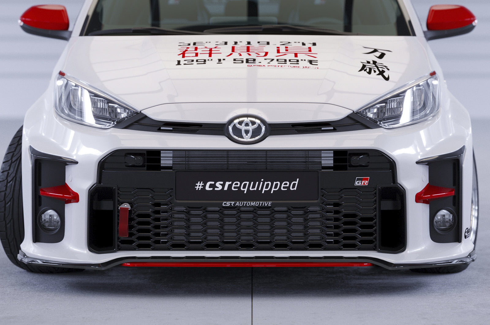 CSR Frontspoiler | Cup-Spoilerlippe mit ABE für Toyota GR Yaris (XP21) CSL713-G Glossy schwarz Hochglanz (keine Lackierung erforderlich)