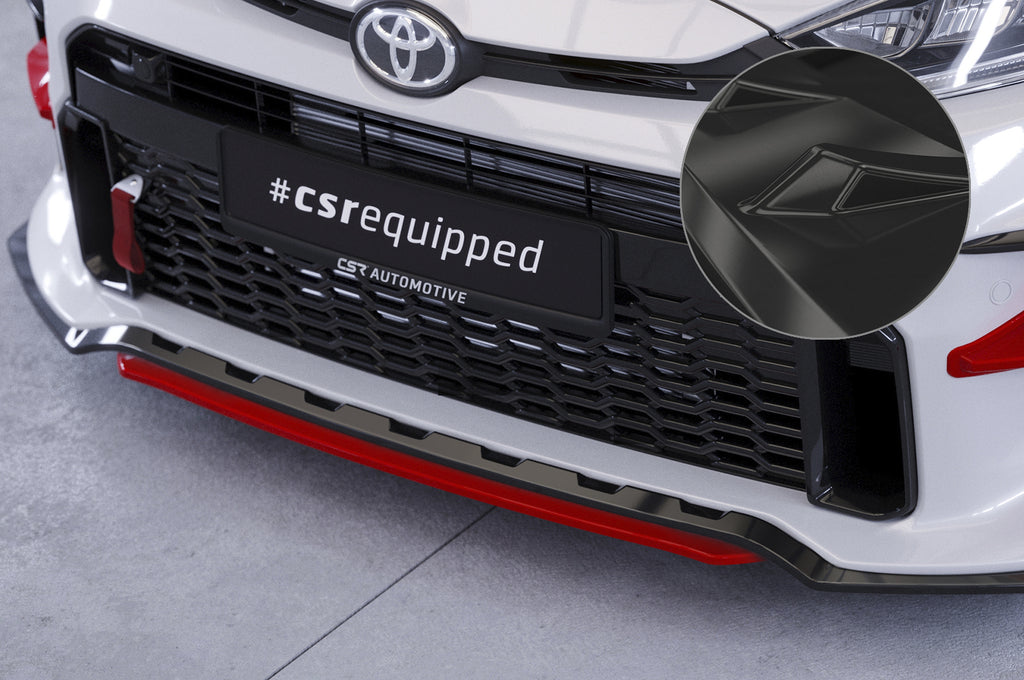 CSR Frontspoiler | Cup-Spoilerlippe mit ABE für Toyota GR Yaris (XP21) CSL713-G Glossy schwarz Hochglanz (keine Lackierung erforderlich)