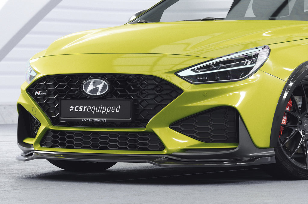 CSR Frontspoiler | Cup-Spoilerlippe mit ABE für Hyundai I30 (PD) N / N-Line CSL714-C Carbon Look Hochglanz (keine Lackierung erforderlich)