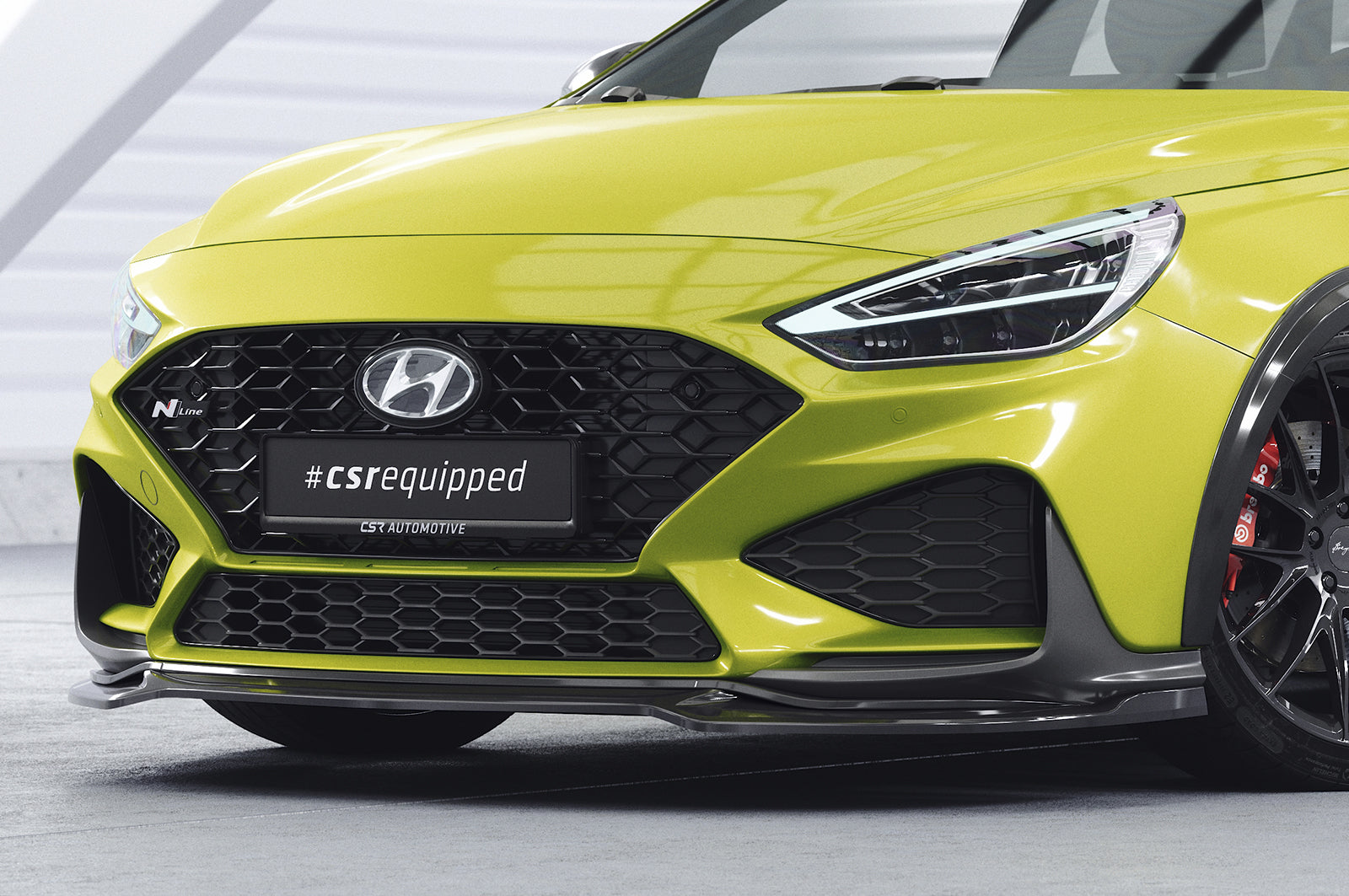 CSR Frontspoiler | Cup-Spoilerlippe mit ABE für Hyundai I30 (PD) N / N-Line CSL714-S Strukturiert schwarz matt (keine Lackierung erforderlich)