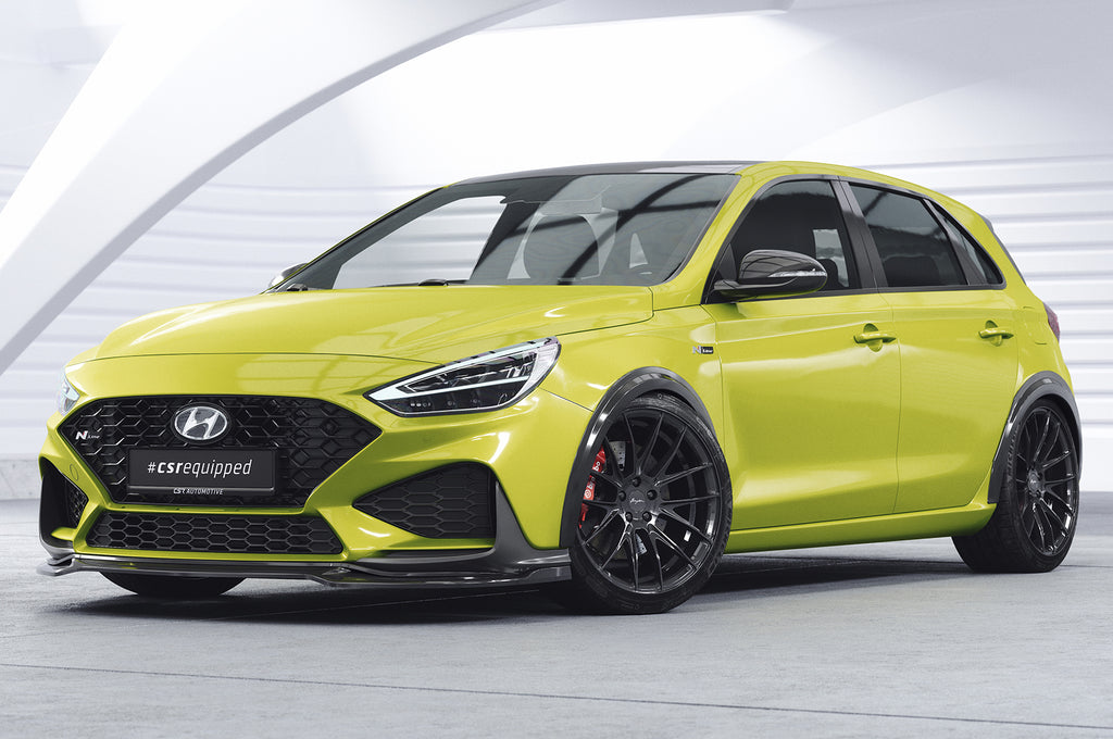 CSR Frontspoiler | Cup-Spoilerlippe mit ABE für Hyundai I30 (PD) N / N-Line CSL714-S Strukturiert schwarz matt (keine Lackierung erforderlich)