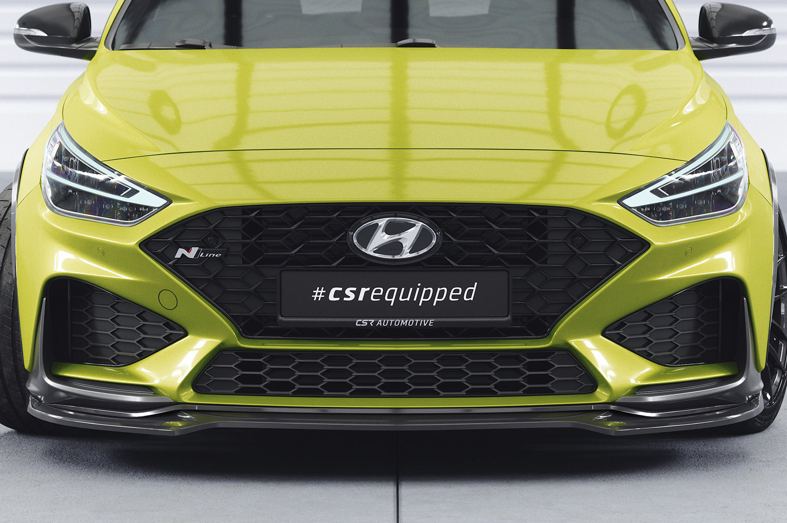 CSR Frontspoiler | Cup-Spoilerlippe mit ABE für Hyundai I30 (PD) N / N-Line CSL714-C Carbon Look Hochglanz (keine Lackierung erforderlich)