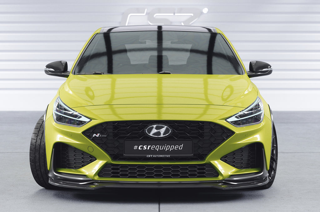 CSR Frontspoiler | Cup-Spoilerlippe mit ABE für Hyundai I30 (PD) N / N-Line CSL714-C Carbon Look Hochglanz (keine Lackierung erforderlich)