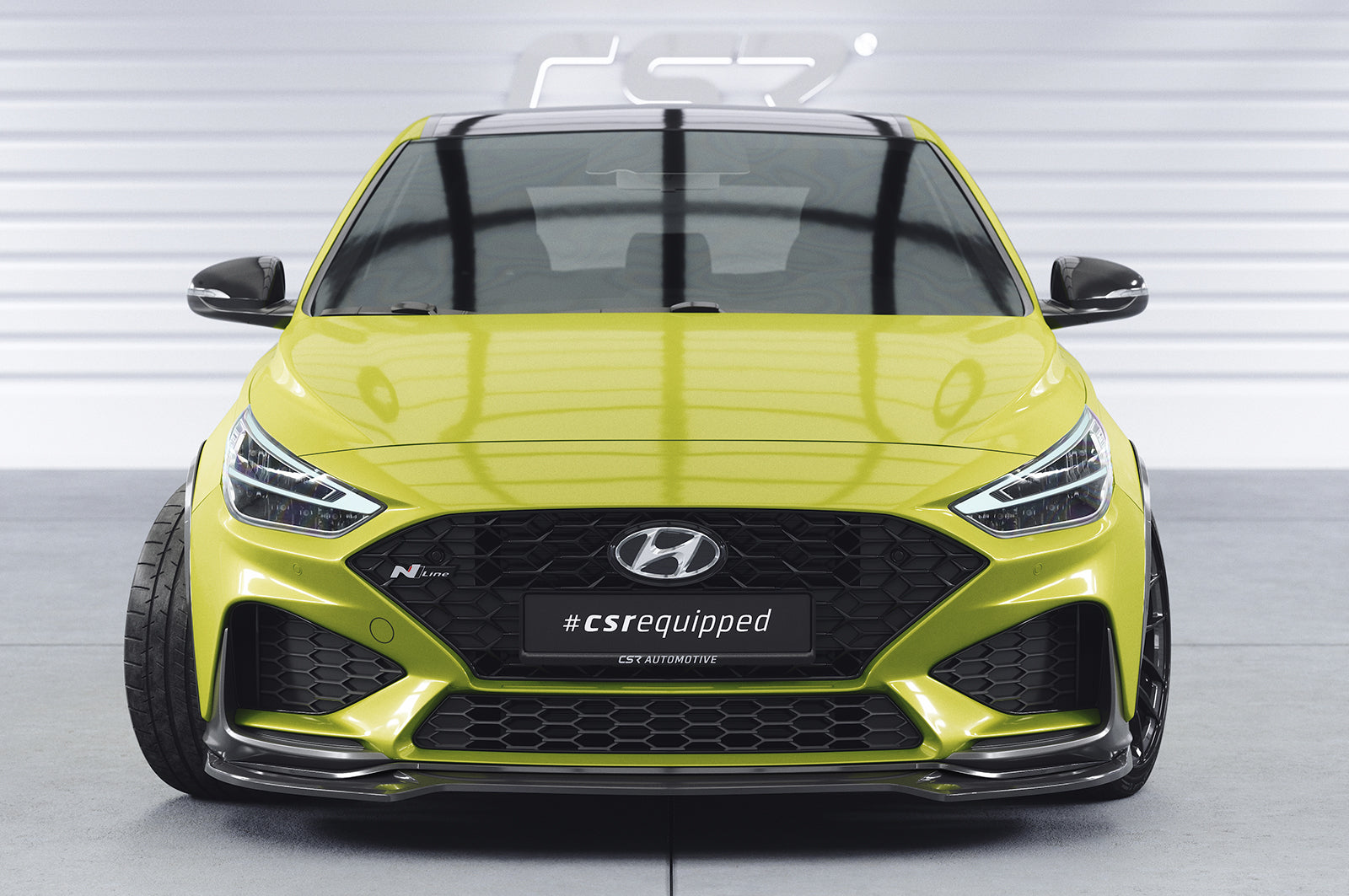 CSR Frontspoiler | Cup-Spoilerlippe mit ABE für Hyundai I30 (PD) N / N-Line CSL714-C Carbon Look Hochglanz (keine Lackierung erforderlich)