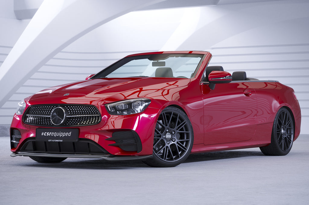 CSR Frontspoiler | Cup-Spoilerlippe mit ABE für Mercedes-Benz E-Klasse (A238/C238) AMG-Line CSL715-S Strukturiert schwarz matt (keine Lackierung erforderlich)