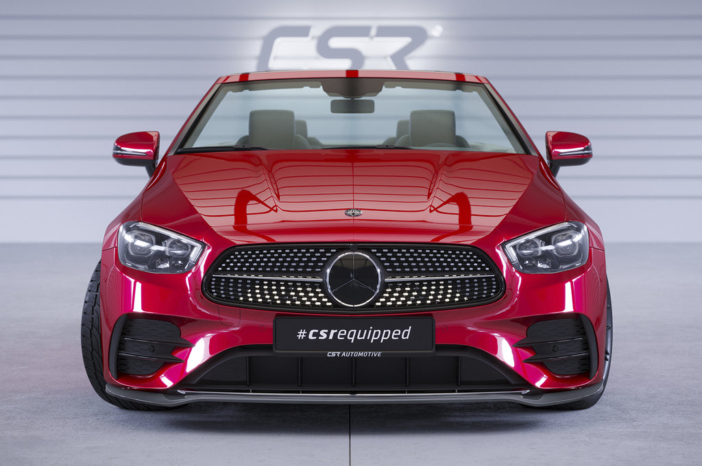 CSR Frontspoiler | Cup-Spoilerlippe mit ABE für Mercedes-Benz E-Klasse (A238/C238) AMG-Line CSL715-S Strukturiert schwarz matt (keine Lackierung erforderlich)