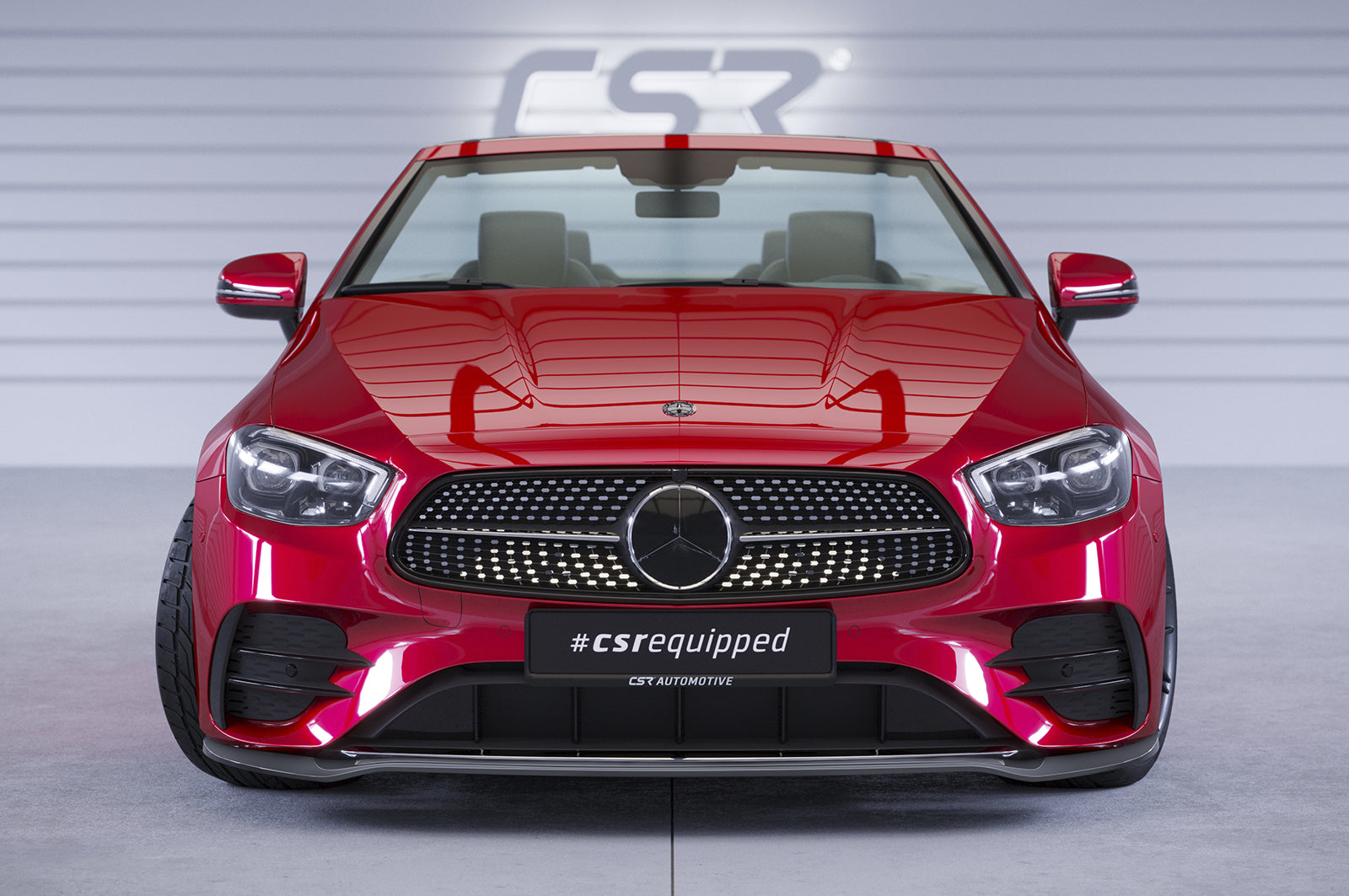 CSR Frontspoiler | Cup-Spoilerlippe mit ABE für Mercedes-Benz E-Klasse (A238/C238) AMG-Line CSL715-S Strukturiert schwarz matt (keine Lackierung erforderlich)