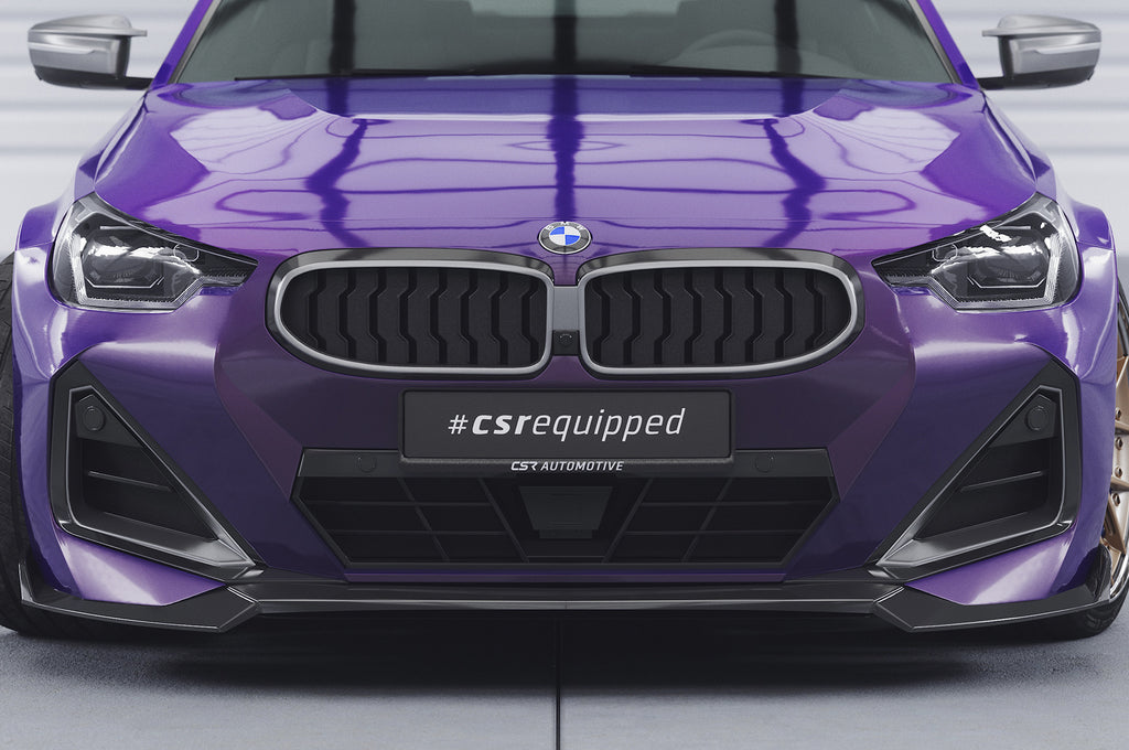 CSR Frontspoiler | Cup-Spoilerlippe mit ABE für BMW 2er G42 M-Paket/M240i CSL716-G Glossy schwarz Hochglanz (keine Lackierung erforderlich)