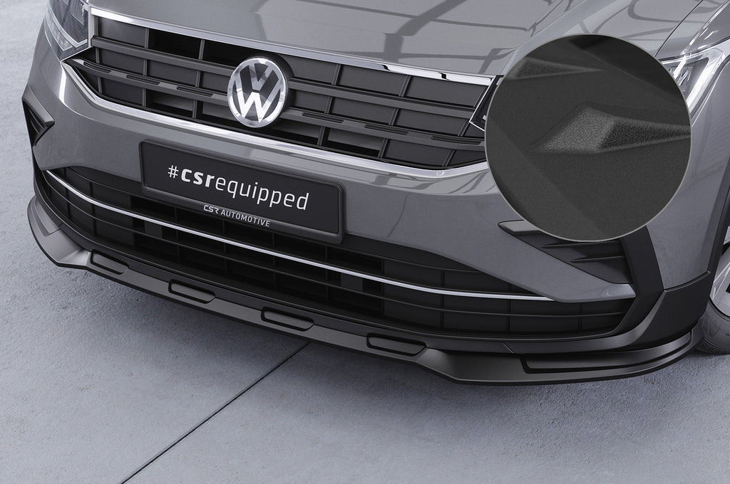 CSR Frontspoiler | Cup-Spoilerlippe mit ABE für VW Tiguan 2 (Typ AD) CSL717-S Strukturiert schwarz matt (keine Lackierung erforderlich)